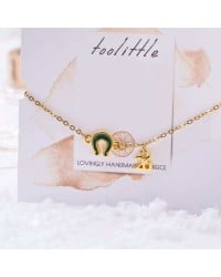 2026 Lucky Bracelet with Metal Enamelled Horseshoe Lucky bracelet in 24K gold plating with Metal Enamelled Horseshoe