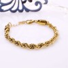 Stainless Steel Jewelry: Βραχιόλι Αλυσίδα Βραχιόλι Αλυσίδα από ανοξείδωτο ατσάλι με επιμετάλλωση 24Κ χρυσού