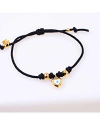 2026 Lucky Bracelet with Enamelled Heart Lucky bracelet in 24K gold plating with Enamelled Heart