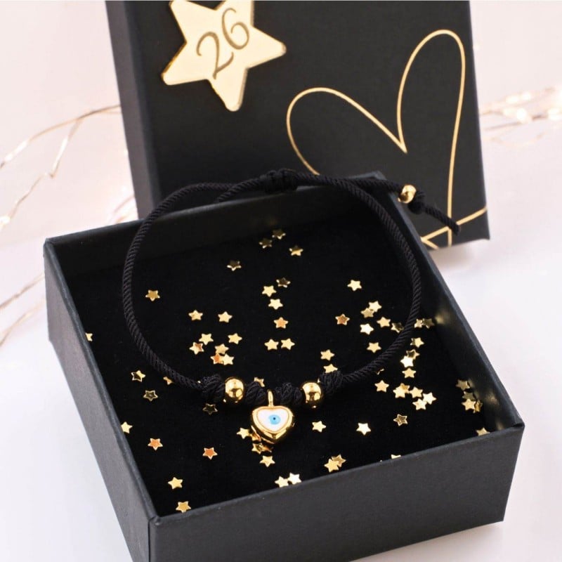 2026 Lucky Bracelet with Enamelled Heart Lucky bracelet in 24K gold plating with Enamelled Heart
