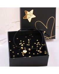 2026 Lucky Bracelet with Enamelled Heart Lucky bracelet in 24K gold plating with Enamelled Heart
