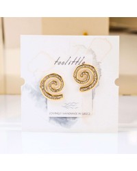 Gold-Plated Earrings - Stainless Steel & Zircon Earrings made of stainless steel in gold plating
