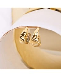 Gold-Plated Earrings - Stainless Steel Earrings made of stainless steel in gold plating