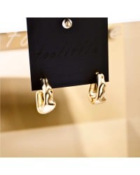 Gold-Plated Earrings - Stainless Steel Earrings made of stainless steel in gold plating