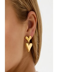 Gold-Plated Earrings - Stainless Steel Earrings made of stainless steel in gold plating