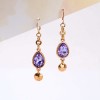 Rose Gold-Plated Earrings with Swarovski Crystals  Dangle Earrings with 24K Rose gold plating and Swarovski Crystals