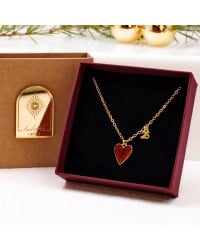 2026 Lucky necklace with Enamelled Heart Lucky necklace in 24K gold plating with Enamelled Heart