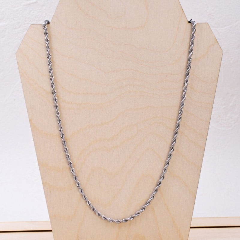 Statement Necklace with Wide Steel Chain Statement Necklace with Wide Chain of stainless steel