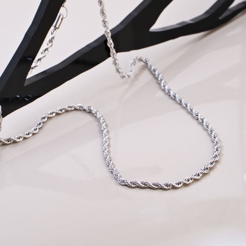 Statement Necklace with Wide Steel Chain Statement Necklace with Wide Chain of stainless steel