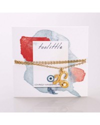Minimal 2026 Lucky Necklace with Evil Eye Handmade short 2026 lucky necklace with enamelled evil eye
