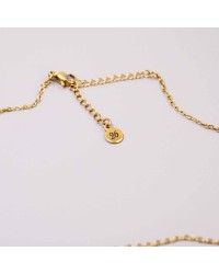 Lucky 2026 Necklace - Handmade of Stainless Steel Handmade short lucky necklace of stainless steel in 24K gold-plating