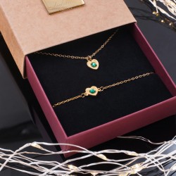 Σετ Κολιέ και Βραχιόλι με Κρύσταλλα Swarovski – Σε Κουτί Δώρου