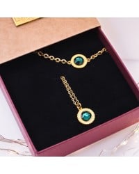 Σετ Κολιέ και Βραχιόλι με Κρύσταλλα Swarovski – Σε Κουτί Δώρου Σετ Κολιέ και Βραχιόλι με Κρύσταλλα Swarovski – Σε Κουτί Δώρου