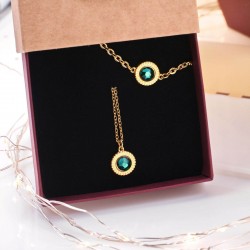 Σετ Κολιέ και Βραχιόλι με Κρύσταλλα Swarovski – Σε Κουτί Δώρου