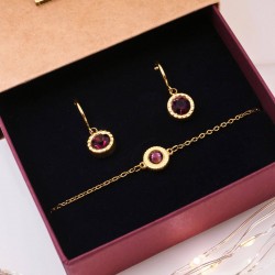 Σετ Βραχιόλι και Σκουλαρίκια με Κρύσταλλα Swarovski – Σε Κουτί Δώρου