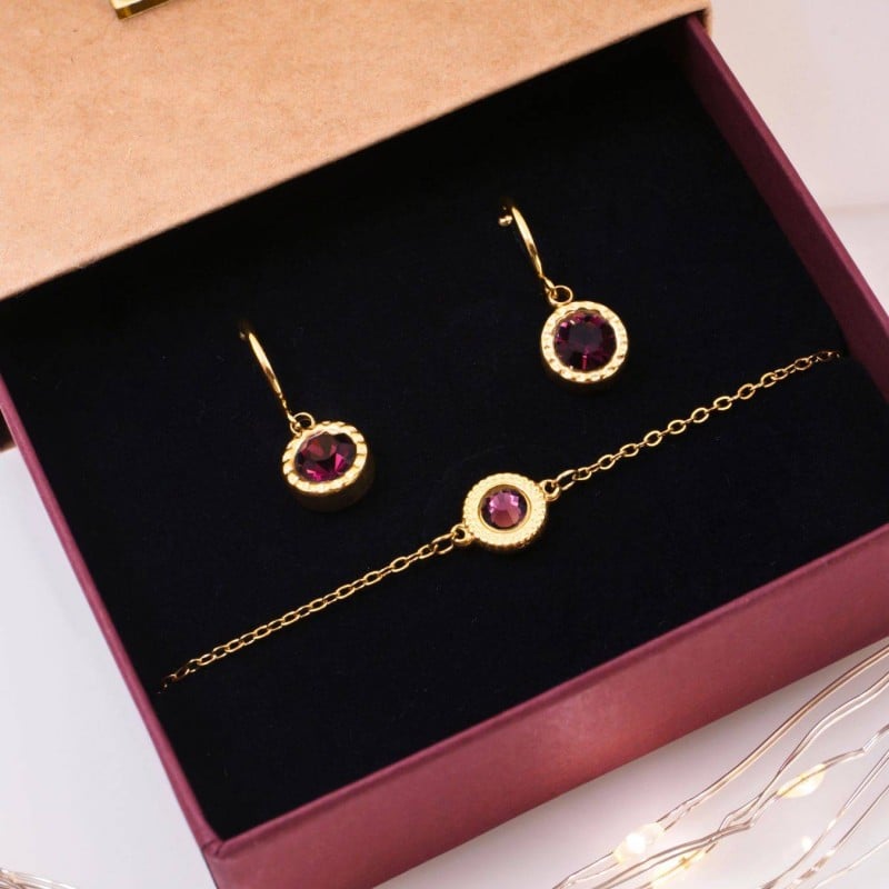 Σετ Βραχιόλι & Σκουλαρίκια με Κρύσταλλα Swarovski – Σε Κουτί Δώρου Σετ Βραχιόλι και Σκουλαρίκια με Κρύσταλλα Swarovski – Σε Κουτί Δώρου