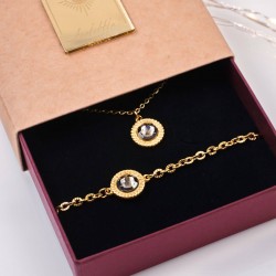Σετ Κολιέ και Βραχιόλι με Κρύσταλλα Swarovski – Σε Κουτί Δώρου