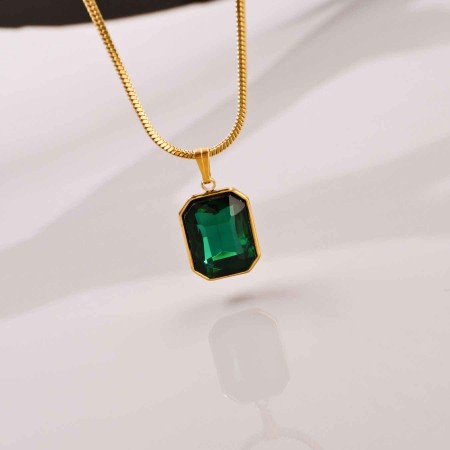 Επίχρυσο Κολιέ: Ανοξείδωτο Ατσάλι & Κρύσταλλο Επίχρυσο Κολιέ: Ανοξείδωτο Ατσάλι & Κρύσταλλο