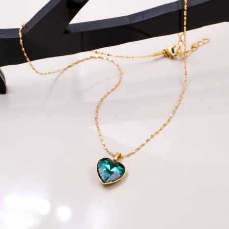 Κολιέ Ανοξείδωτο Ατσάλι - Crystal Heart