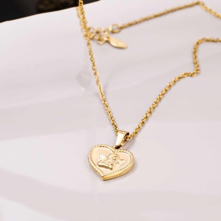 Κολιέ Καρδιά Ανοξείδωτο Ατσάλι - Angel of Love Κολιέ Καρδιά Ανοξείδωτο Ατσάλι - Angel of Love