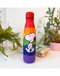 Ανοξείδωτo Μπουκάλι Νερού | Peanuts Rainbow Μπουκάλι Νερού Snoopy από ανοξείδωτο ατσάλι με ουράνιο τόξο