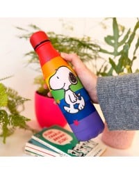 Ανοξείδωτo Μπουκάλι Νερού | Peanuts Rainbow Μπουκάλι Νερού Snoopy από ανοξείδωτο ατσάλι με ουράνιο τόξο