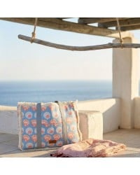 Τσάντα θαλάσσης Achivades από βαμβακερό καμβά με boho γεωμετρικό μοτίβο Τσάντα θαλάσσης Achivades από βαμβακερό καμβά με boho γεωμετρικό μοτίβο