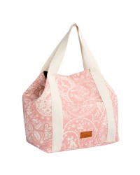 Achilleas canvas beach bag Beach bag Achilleas made of thick cotton canvas with geometric pattern print