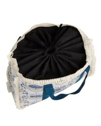 Τσάντα θαλάσσης Achilleas από βαμβακερό καμβά με boho γεωμετρικό μοτίβο Τσάντα θαλάσσης Achilleas από βαμβακερό καμβά με boho γεωμετρικό μοτίβο