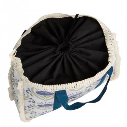 Τσάντα θαλάσσης Achilleas από βαμβακερό καμβά με boho γεωμετρικό μοτίβο Τσάντα θαλάσσης Achilleas από βαμβακερό καμβά με boho γεωμετρικό μοτίβο