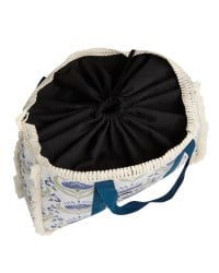 Τσάντα θαλάσσης Achilleas από βαμβακερό καμβά με boho γεωμετρικό μοτίβο Τσάντα θαλάσσης Achilleas από βαμβακερό καμβά με boho γεωμετρικό μοτίβο