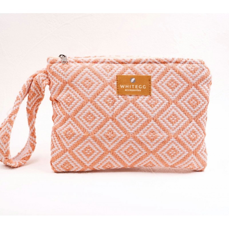 Νεσεσέρ Παραλίας από βαμβακερό ύφασμα | Boho Salmon Νεσεσέρ από βαμβακερό ύφασμα με Boho σχέδιο
