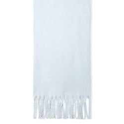 Μονόχρωμο Κασκόλ με Κρόσσια | Baby Blue Μονόχρωμο Κασκόλ με Κρόσσια | Baby Blue 185 x 50 cm