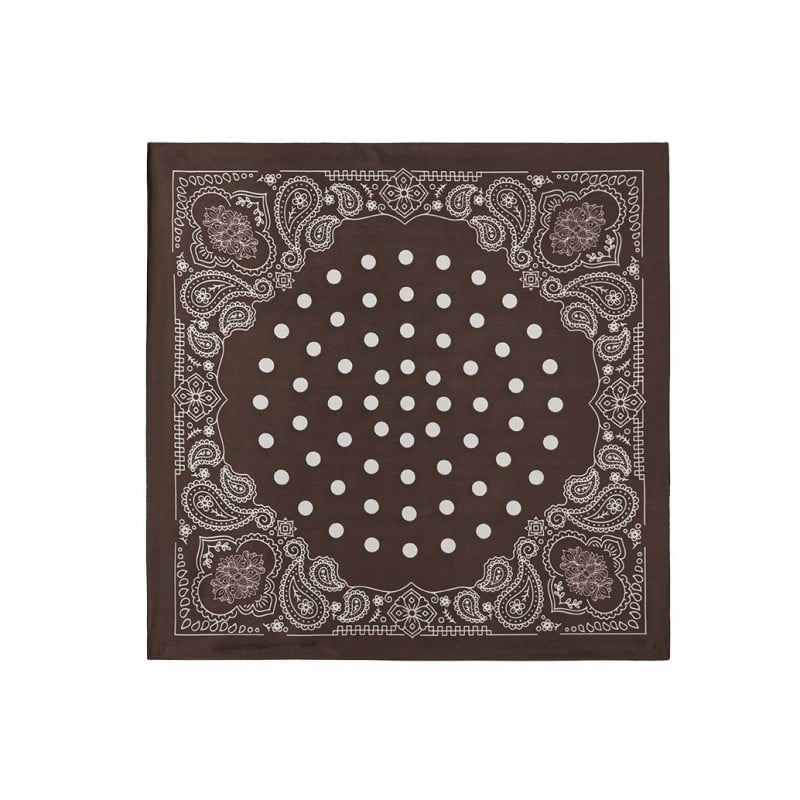Retro Bandana Scarf with Paisley & Polka Dot Pattern | Crimson Retro Bandana Scarf with Paisley and Polka Dot Pattern 70cm x 70cm