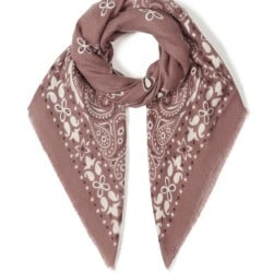 Large Ethnic Paisley Scarf | Deep Pink Large Ethnic Paisley Scarf | Deep Pink 110cm x 110cm