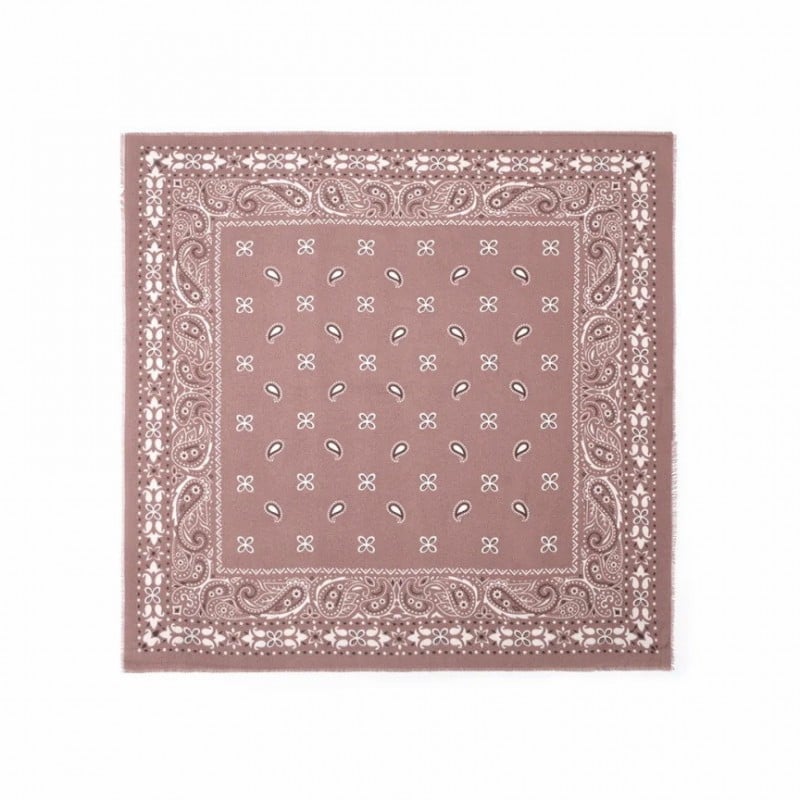 Large Ethnic Paisley Scarf | Deep Pink Large Ethnic Paisley Scarf | Deep Pink 110cm x 110cm