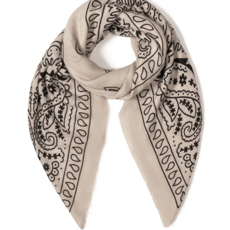 Μεγάλο Ethnic Φουλάρι με Paisley Σχέδιο 110εκ. x 110εκ.