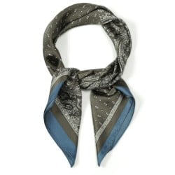 Φουλάρι Imitation Silk με Paisley Σχέδιο | Army Green Φουλάρι Imitation Silk με Paisley Σχέδιο | Army Green
