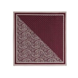 Φουλάρι Imitation Silk με Paisley Σχέδιο | Μπορντό Φουλάρι Imitation Silk με Paisley Σχέδιο | Crimson