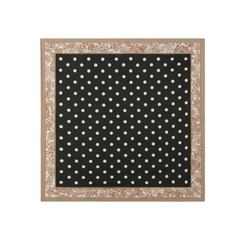 Φουλάρι Imitation Silk με Πουά Σχέδιο | Dark Brown Φουλάρι Imitation Silk με Πουά Σχέδιο | Dark Brown