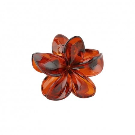 Flower Hair Claw Clip with Animal Print