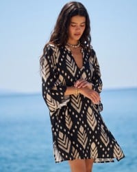 Κοντό καφτάνι KOKKOSAMMOU Samothraki από 100% βισκόζη