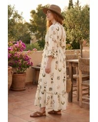 Μακρύ Φόρεμα Boho από 100% βισκόζη Μακρύ Φόρεμα Boho από 100% βισκόζη