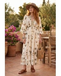 Μακρύ Φόρεμα Boho από 100% βισκόζη Μακρύ Φόρεμα Boho από 100% βισκόζη
