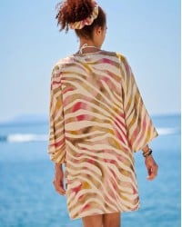 Κοντό καφτάνι Boho KOKKOSAMMOU Paros από 100% βισκόζη