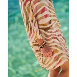 Κοντό καφτάνι Boho KOKKOSAMMOU Paros από 100% βισκόζη
