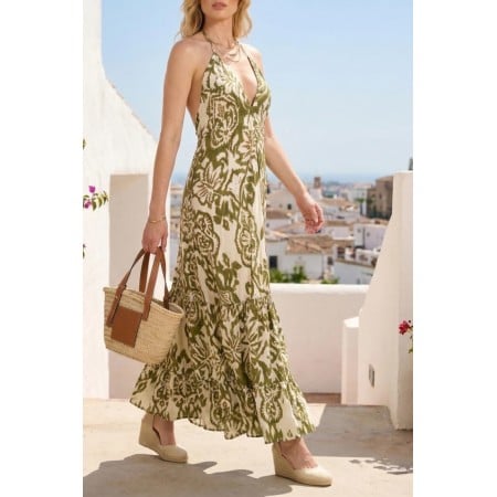 Μακρύ Φόρεμα Boho | Ηalter Νeck