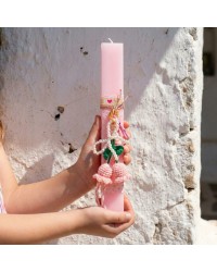 Χειροποίητη Λαμπάδα για Γυναίκες με Μπρελόκ Τσάντας Χειροποίητη κομψή αρωματική λαμπάδα με χειροποίητο μπρελόκ τσάντας