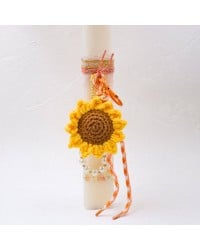 Handmade Easter Candle for Women with Bag Charm Handmade Easter Candle for Women with crocheted flower Bag Charm