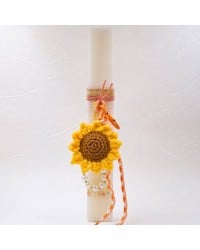 Handmade Easter Candle for Women with Bag Charm Handmade Easter Candle for Women with crocheted flower Bag Charm